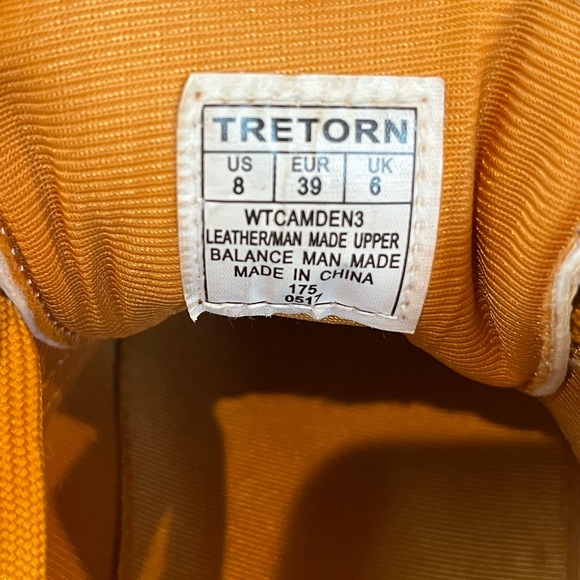 Tretorn Camden 3 Suede Yellow/Gold Sneakers size 8 - Picture 6 of 6